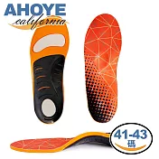【AHOYE】足弓減震透氣除臭運動鞋墊 1雙入 (機能鞋墊 久站鞋墊 除臭鞋墊) 41-43碼