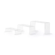 【MUJI 無印良品】壓克力ㄇ字展示架/寬型.3入組