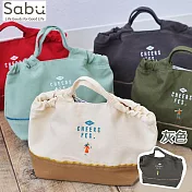 【SABU HIROMORI】日本CHEERS FES精緻可愛刺繡銀離子塗層手提便當袋/環保袋 霧面灰色