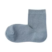 【MUJI 無印良品】女足口柔軟舒適直角短襪23-25cm 淡藍