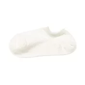 【MUJI 無印良品】女棉混淺口直角襪23-25cm 柔白
