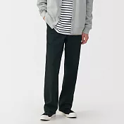 【MUJI 無印良品】男水洗綾織寬版褲 73 黑色