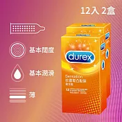 【Durex】杜蕾斯凸點裝衛生套12入*2盒(共24入)