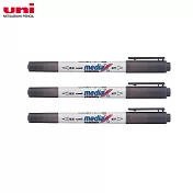 (限量買3送1)UNI PD-153T CD-R雙頭燒錄記號筆 黑