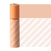 【日本Mark’s】水性筆可寫紙膠帶Slim二入組 ‧ 條紋/橘