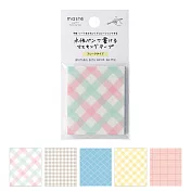 【日本Mark’s】水性筆可寫紙膠帶Flake片狀型 ‧ 格紋