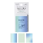 【日本Mark’s】水性筆可寫紙膠帶Sheets裁切貼紙型 ‧ 漸層/藍
