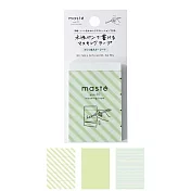 【日本Mark’s】水性筆可寫紙膠帶Sheets裁切貼紙型 ‧ 條紋/綠