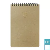 【DATA MATE 環保筆記本】DM-416 新生命2.0系列 B6尺寸 橫格頁 雙線圈上開本- 棕色