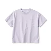【MUJI 無印良品】兒童涼感寬版短袖T恤 110 薰衣草紫