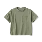 【MUJI 無印良品】兒童涼感寬版短袖T恤 110 卡其綠