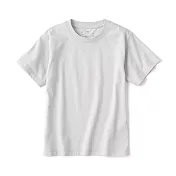 【MUJI 無印良品】兒童天竺圓領短袖T恤 110 淺灰