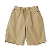 【MUJI 無印良品】兒童水洗平織布短褲 110 米色