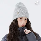 ADISI Smawarm反光雙層保暖帽 AH24124 (F)｜蚵技棉 保暖棉 反光紗 毛帽 灰白