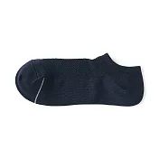 【MUJI 無印良品】男清爽舒適棉質淺口直角襪25-27cm 暗藍