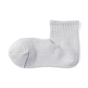 【MUJI 無印良品】女清爽舒適棉質直角短襪23-25cm  淺灰