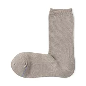 【MUJI 無印良品】女清爽舒適棉質直角襪23-25cm  淡棕
