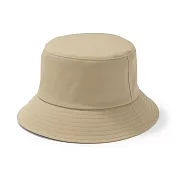 【MUJI 無印良品】透氣撥水加工附防水膠條平頂有簷帽56.5-59cm 米色