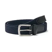 【MUJI 無印良品】可自由調整彈性皮帶 深藍