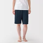 【MUJI 無印良品】男泡泡紗短褲 S 暗藍