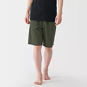 【MUJI 無印良品】男泡泡紗短褲 S 深綠