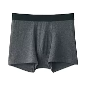 【MUJI 無印良品】男棉天竺拳擊內褲 S 墨灰