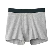【MUJI 無印良品】男棉天竺拳擊內褲 S 淺灰