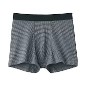 【MUJI 無印良品】男棉天竺拳擊內褲 S 灰白紋樣