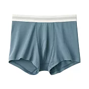 【MUJI 無印良品】男柔滑低腰拳擊內褲 S 煙燻藍