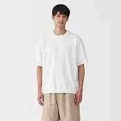 【MUJI 無印良品】男速乾針織圓領短袖T恤 M 白色