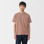 【MUJI 無印良品】男水洗天竺圓領短袖T恤 M 摩卡棕