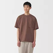 【MUJI 無印良品】男涼感寬版T恤 S 暗紅