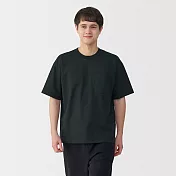 【MUJI 無印良品】男涼感寬版T恤 S 黑色