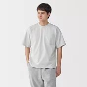 【MUJI 無印良品】男涼感寬版T恤 S 淺灰