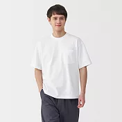 【MUJI 無印良品】男涼感寬版T恤 L 白色