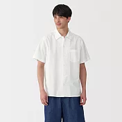 【MUJI 無印良品】男涼感短袖襯衫 S 白色
