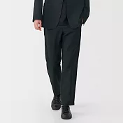 【MUJI 無印良品】男透氣彈性泡泡紗無打褶褲 S 黑色