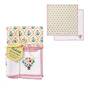 【日本Habituel】萬用擦拭 刺繡純棉布巾2入組 ‧ 浪漫花束