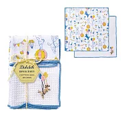 【日本Habituel】萬用擦拭 刺繡純棉布巾2入組 ‧ 馬戲團狗狗