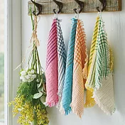 【日本Habituel】吸水紗布純棉 萬用擦拭布巾 ‧ 格紋(粉)