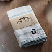 【日本金野毛巾】日本大阪泉州 條紋薄手純棉毛巾 ‧ 藍