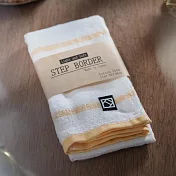 【日本金野毛巾】日本大阪泉州 條紋薄手純棉毛巾 ‧ 黃