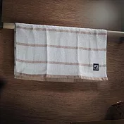 【日本金野毛巾】日本大阪泉州 條紋薄手純棉手巾 ‧ 棕