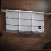 【日本金野毛巾】日本大阪泉州 條紋薄手純棉手巾 ‧ 灰