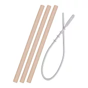 土耳其minikoioi-好好喝矽膠吸管3入組- 奶茶杏