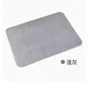 JIAGO 加厚記憶棉吸水腳踏墊(地墊/浴室腳踏墊) 淺灰