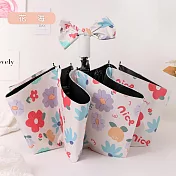 【KISSDIAMOND】絕美花漾黑膠防曬手動晴雨傘(KDU-H001) F 花海