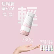 【KISSDIAMOND】超輕扁六折漸變晴雨手動掌心傘(KDU-B0001) F 櫻花粉