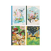 KOKUYO 日本插畫家系列筆記本(4入)IIII A5- Sea dessert