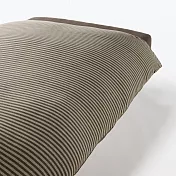 【MUJI 無印良品】棉天竺被套/SD/單人加工/ 混棕橫紋